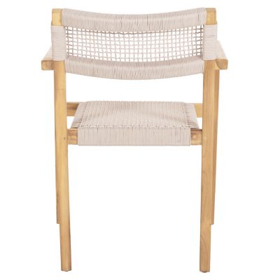 ARMCHAIR CHARLOTTE HM9637.07 TEAK WOOD & BEIGE ROPE--B'RATED 58x61x81Hcm.