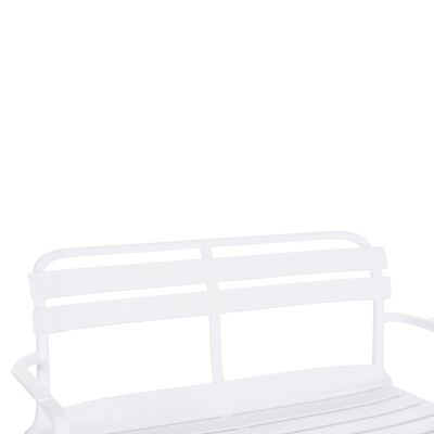 POLYPROPYLENE 2-SEATER BENCH KORVER HM6332.01 WHITE 113x65x76Hcm.