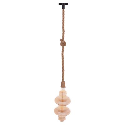 CEILING PENDANT LAMP WITH LIGHT BULB HM11929.01--ROPE 1M LONG AND 2cm THICK-E27 SOCKET