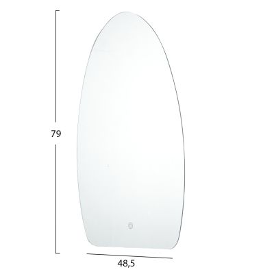 СТЕННО ОГЛЕДАЛО СЕРИЯ TORCH -БЕЗ РАМКА - LED ОСВЕТЛЕНИЕ 48,5x79Всм.