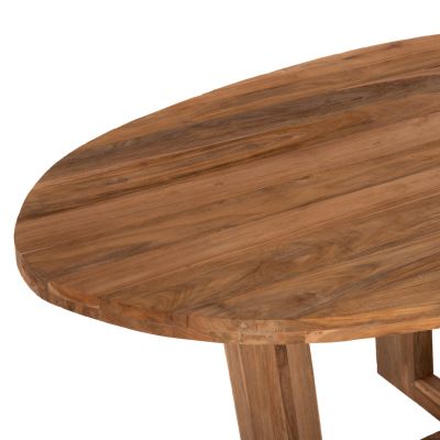 DINING TABLE OVAL CARIB HM9558 RECYCLED TEAK WOOD 209x109x80Hcm.--B'RATED