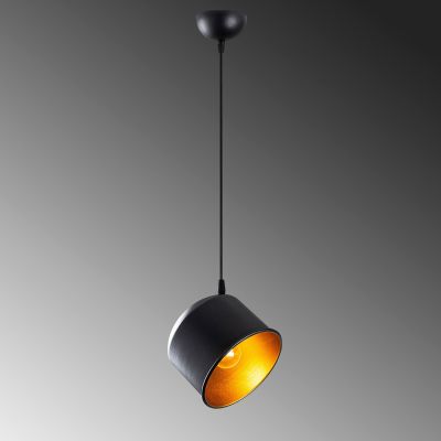 METALLIC PENDANT LIGHT IN BLACK HM7254 18Χ18Χ110cm.