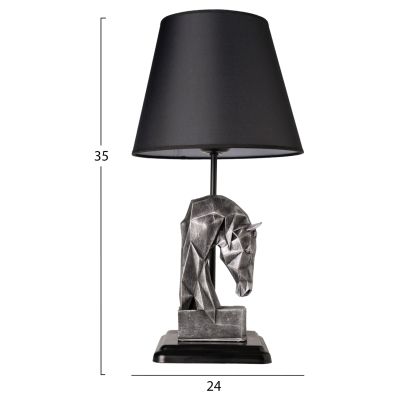 TABLE LAMP HM7474.02 SILVER COLOR Φ24x35Hcm.