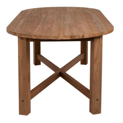 DINING TABLE KUTAI HM9640 RECYCLED TEAK WOOD IN NATURAL COLOR 200x90x75Ηcm.