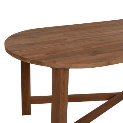 DINING TABLE KUTAI HM9640 RECYCLED TEAK WOOD IN NATURAL COLOR 200x90x75Ηcm.