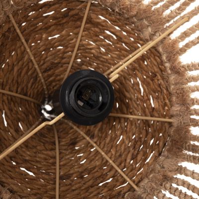 CEILING PENDANT WITH ABACA FIBERS CAP NATURAL COLOR Φ51x65-120Hcm.HM7752
