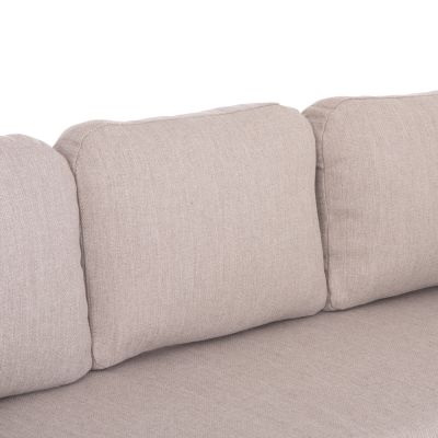 OUTDOOR LOUNGE SET 5PCS STERN HM6555.02 ALUMINUM & OLEFIN IN LIGHT BEIGE--TWIST WICKER IN NATURAL