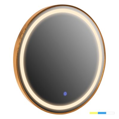 СТЕННО ОГЛЕДАЛО C LED СВЕТЛИНА GOLDEN-Φ60x3см.