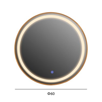 СТЕННО ОГЛЕДАЛО C LED СВЕТЛИНА GOLDEN-Φ60x3см.