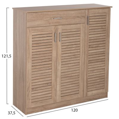 SHOE CABINET PROBY HM9607.02 MELAMINE IN SONOMA 120x37,5x121,5Hcm.