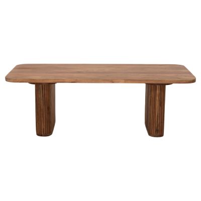 COFFEE TABLE GROOT HM9686 SOLID ACACIA WOOD IN NATURAL COLOR 120x60x40Hcm.