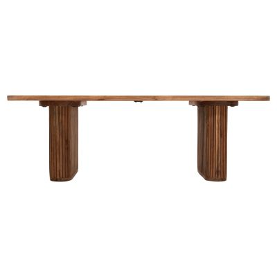 COFFEE TABLE GROOT HM9686 SOLID ACACIA WOOD IN NATURAL COLOR 120x60x40Hcm.