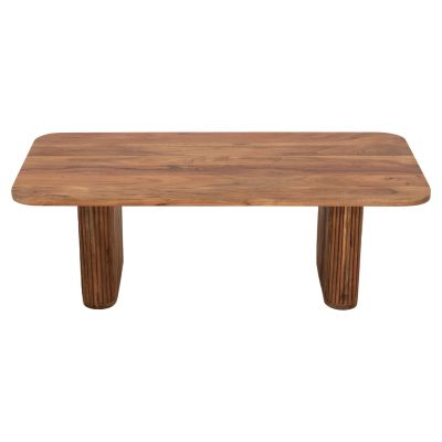 COFFEE TABLE GROOT HM9686 SOLID ACACIA WOOD IN NATURAL COLOR 120x60x40Hcm.