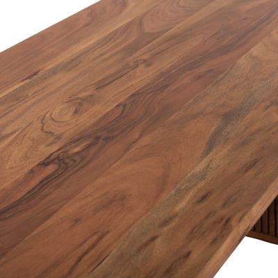 COFFEE TABLE GROOT HM9686 SOLID ACACIA WOOD IN NATURAL COLOR 120x60x40Hcm.