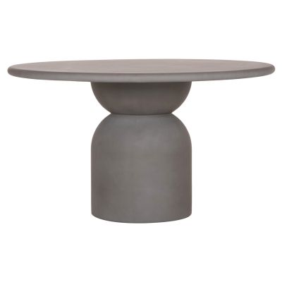 ROUND DINING TABLE KAZVIN HM6582.01 GREY FIBER CEMENT Φ130x73Hcm.