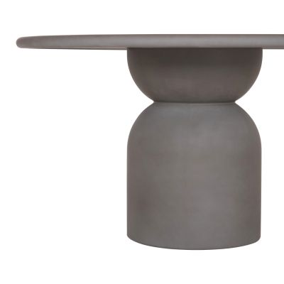 ROUND DINING TABLE KAZVIN HM6582.01 GREY FIBER CEMENT Φ130x73Hcm.