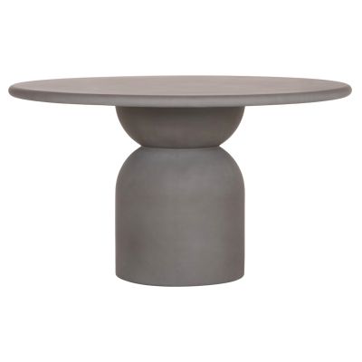 ROUND DINING TABLE KAZVIN HM6582.01 GREY FIBER CEMENT Φ130x73Hcm.