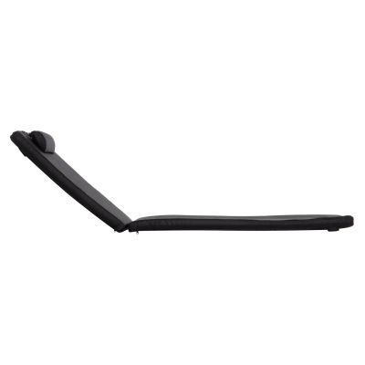 SUNBED CUSHION WITH HEADREST SIFNOS HM11234.15T - TEXTILENE 600g/m2 2x1 - BLACK