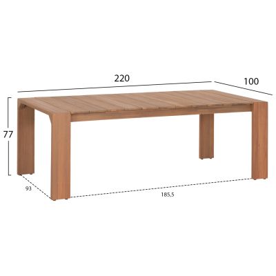 OUTDOOR DINING SET 7PCS FILEM HM10910 ACACIA WOOD & ROPE IN NATURAL COLORS