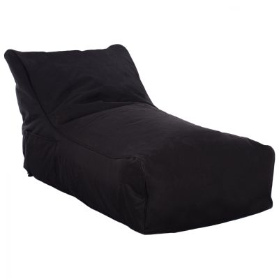 WATERPROOF POUF SEAT BLOOM HM5111.14 BLACK POLYESTER FABRIC--UV PROTECTION 106x70x61Hcm.