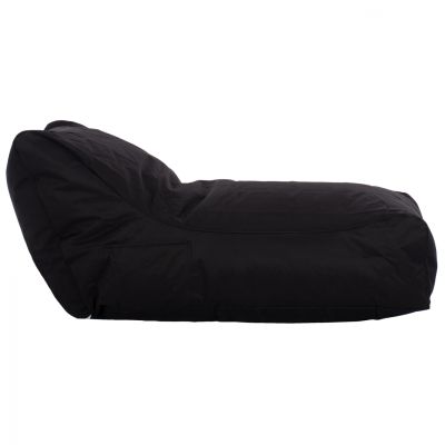 WATERPROOF POUF SEAT BLOOM HM5111.14 BLACK POLYESTER FABRIC--UV PROTECTION 106x70x61Hcm.