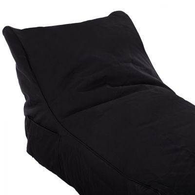 WATERPROOF POUF SEAT BLOOM HM5111.14 BLACK POLYESTER FABRIC--UV PROTECTION 106x70x61Hcm.