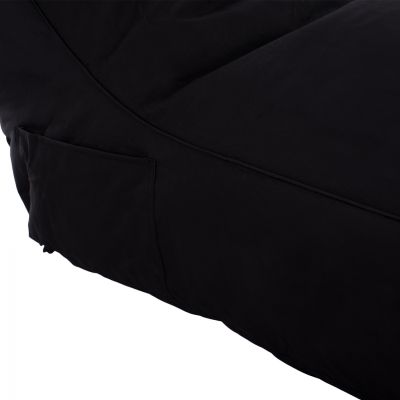 WATERPROOF POUF SEAT BLOOM HM5111.14 BLACK POLYESTER FABRIC--UV PROTECTION 106x70x61Hcm.