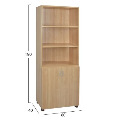 Професионална офис библиотека- цвят дъб 80x40x190 см.