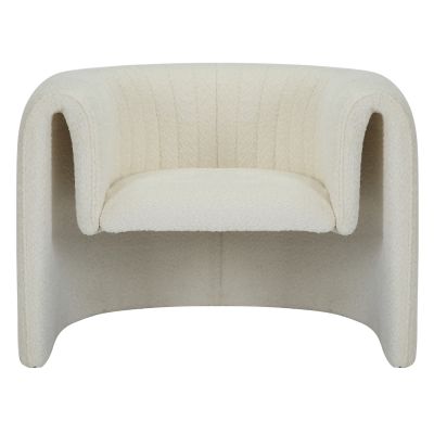 ARMCHAIR RIKER HM9682.04 METAL FRAME-WHITE BOUCLE FABRIC 92x74x69Hcm.