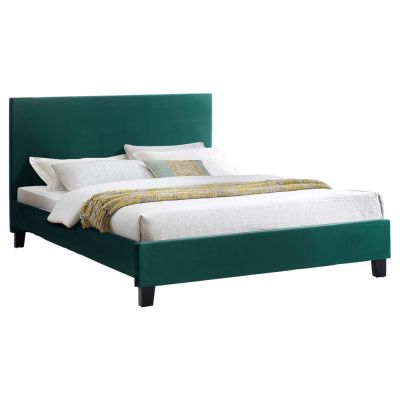 CYPRESS GREEN VELVET BED HM553.13 FOR MATTRESS 150x200 CM.