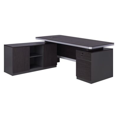 Professional office left corner HM2092L Rosewood 180x160x76Ηcm