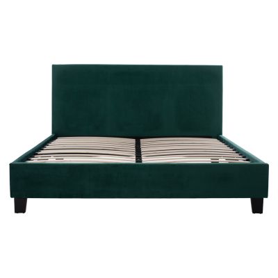 CYPRESS GREEN VELVET BED HM553.13 FOR MATTRESS 150x200 CM.