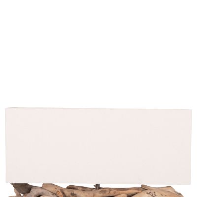 TABLE LAMP RECTANGULAR TWIGGY HM4432 DRIFTWOOD & WHITE CAP 50x16.5x38Hcm.