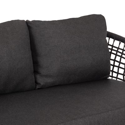 OUTDOOR LOUNGE SET 5-SEAT ELOWEN HM6508.01 ALUMINUM-ROPE-CUSHIONS---GREY