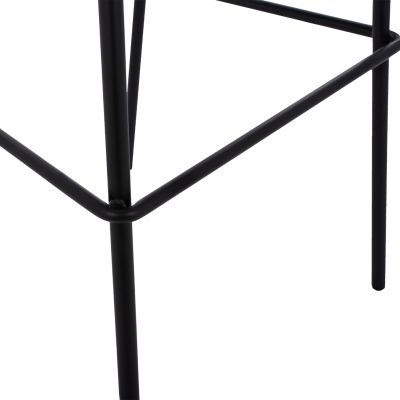 STOOL VINCENT HM8579.14, VELVET BLACK, METAL FRAME 56,5x47x106 cm.