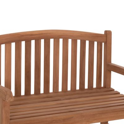 OUTDOOR 2-SEATER BENCH ELENA HM6651 TEAK WOOD--NATURAL COLOR 120x60x95Hcm.
