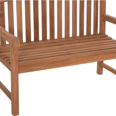 OUTDOOR 2-SEATER BENCH ELENA HM6651 TEAK WOOD--NATURAL COLOR 120x60x95Hcm.