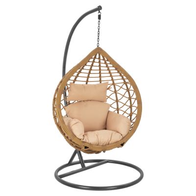 Висящ Фотьойл Nest Dark Grey - Бежов с възглавница HM5755.01 105''x195cm