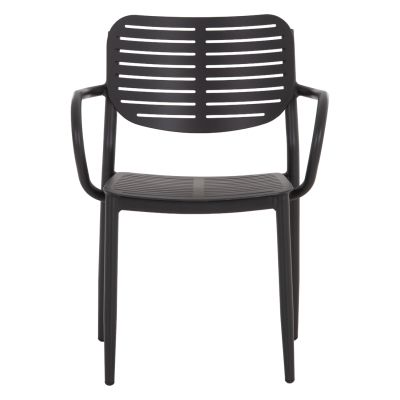 DINING CHAIR HILLIARD HM6644.01 ALUMINUM IN CHARCOAL COLOR 58x52x78Hcm.