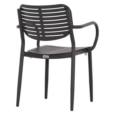 DINING CHAIR HILLIARD HM6644.01 ALUMINUM IN CHARCOAL COLOR 58x52x78Hcm.