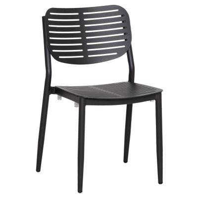 DINING CHAIR HILLIARD HM6645.01 ALUMINUM IN CHARCOAL COLOR 46x54x78Hcm