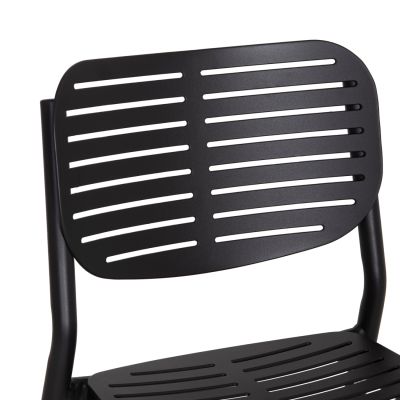 DINING CHAIR HILLIARD HM6645.01 ALUMINUM IN CHARCOAL COLOR 46x54x78Hcm