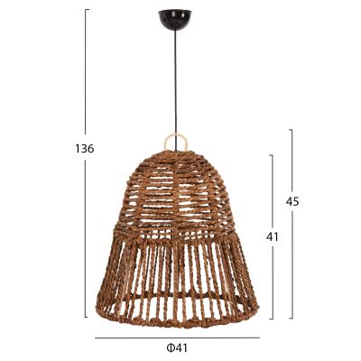 ПАНЕЛ HM7858 ИЗСУШЕНИ ВЛАКНА ОТ БАНАНОВО ДЪРВО В КАФЯВ ЦВЯТ Φ41x41-136Hcm.