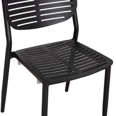 DINING CHAIR HILLIARD HM6645.01 ALUMINUM IN CHARCOAL COLOR 46x54x78Hcm