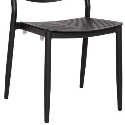 DINING CHAIR HILLIARD HM6645.01 ALUMINUM IN CHARCOAL COLOR 46x54x78Hcm