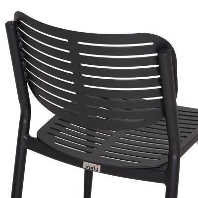 DINING CHAIR HILLIARD HM6645.01 ALUMINUM IN CHARCOAL COLOR 46x54x78Hcm