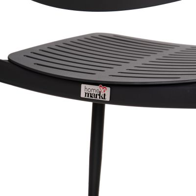 DINING CHAIR HILLIARD HM6645.01 ALUMINUM IN CHARCOAL COLOR 46x54x78Hcm