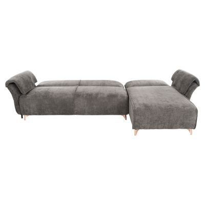 CORNER REVERSIBLE SOFA-BED MAILO HM6071.02 DARK GREY FABRIC-METAL LEGS 300x150x80Hcm.