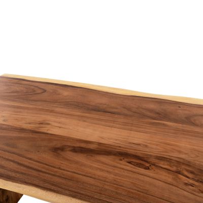 DINING TABLE EGON HM9491 SOLID SUAR WOOD 7,5cm.TOP IN NATURAL COLOR 160x94,5x81,5Hcm.