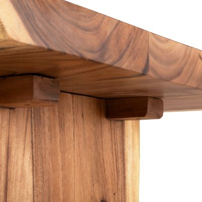 DINING TABLE EGON HM9491 SOLID SUAR WOOD 7,5cm.TOP IN NATURAL COLOR 160x94,5x81,5Hcm.